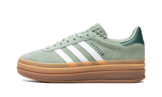 Adidas Gazelle Bold Silver Green Gum (Womens)