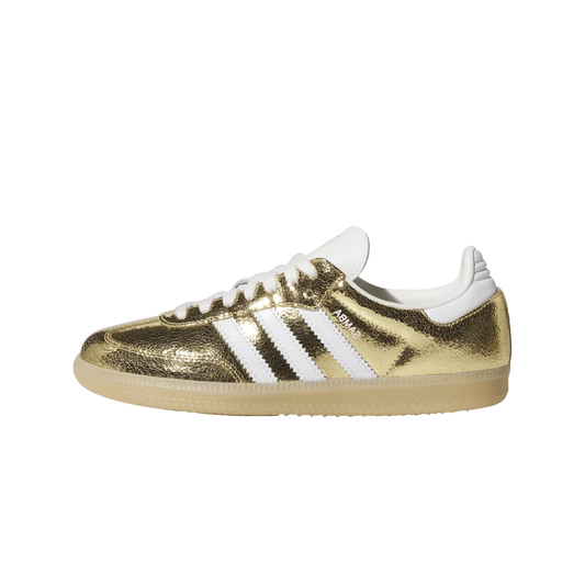 Adidas Samba OG Gold Metallic Cracked Leather