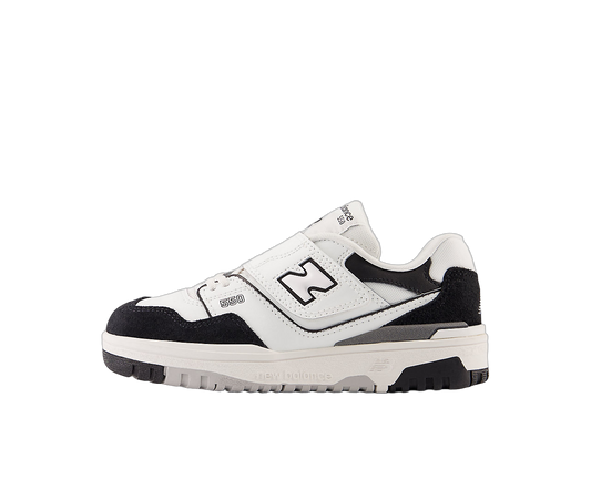 New Balance 550 Bungee Lace White Black Rain Cloud (PS)