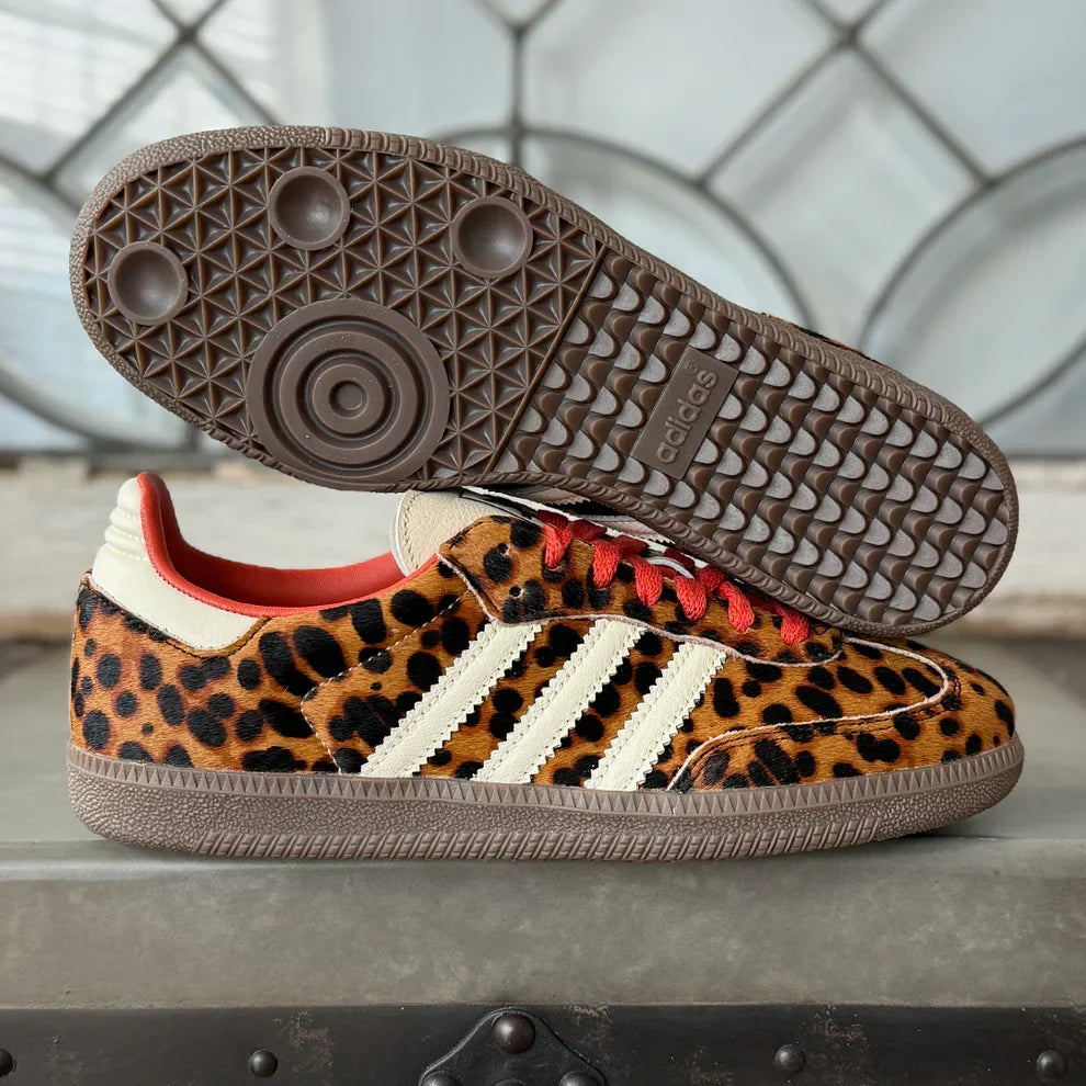 AD Samba Women's Red Leopard Sneakers