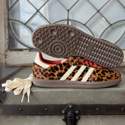 AD Samba Women's Red Leopard Sneakers